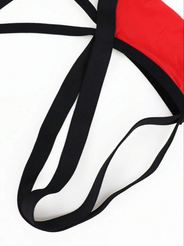 Men's Vibrant Red Mesh Backless Sexy Underwear